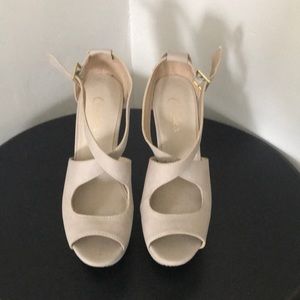 Candies beige wedge - Never worn